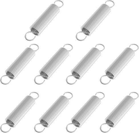 2pcs Extension Springs with Hook Ends,Stainless Steel Small Dual Hook Tension Spring Wire Dia×OD×Free Length：1.2×10×70mm(0.05×0.39×2.76in),Tiny Springs for Furniture Repair Home DIY in Kuwait