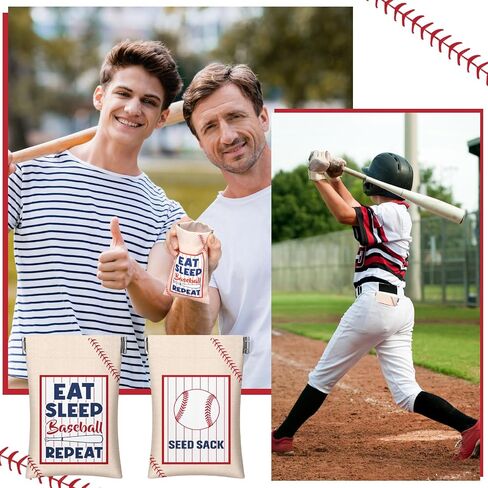 Abbylike 24 PCS Baseball Beed Beacs for Team Gifts Baseball Pouch for Sunflower Seed Coin Pres in Saudi Arabia