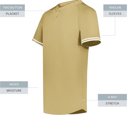 Augusta Sportswear Boys Cutter+ Henley Jersey, Orange/Black, Medium in Saudi Arabia