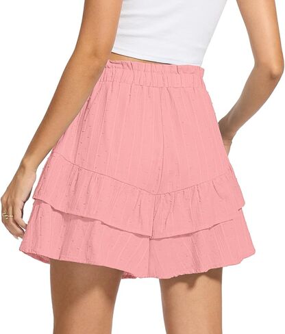 شورتات Doubcq للنساء Skorts skorts الصيف الصيف عالية الخصر تنس تنس مع جيوب in Kuwait