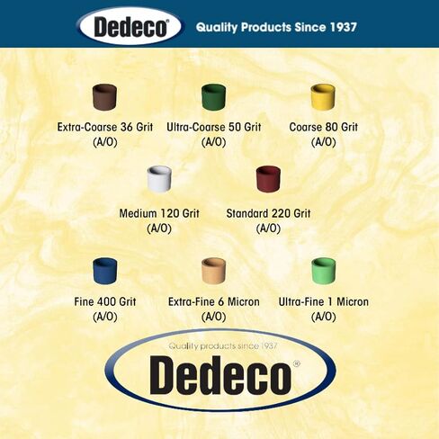 نطاقات أسطوانات Dedeco Sunburst - 1/2 "(12 مم) × 1/2" (12 مم) ، وملحقات الأدوات الدوارة للتلميع الدقيق للتنظيف ، و 80 حصى خشن ، وأكسيد الألومنيوم - 12 قطعة لكل حزمة in Saudi Arabia
