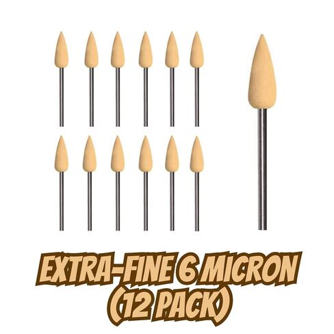 Dedeco Sunburst Points - 3/32 "(2.35mm) Shank ، الشكل - ملحقات Deburring Deburring Deburring Deburning Precision ، محصورة 6 ميكرون ، أكسيد الألومنيوم - 12 حزمة in Kuwait