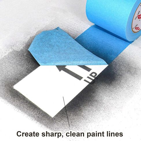 BOMI Pack 4 '' Play Painters Tape ، شريط طباعة ثلاثي الأبعاد 4 بوصات × 55 ياردة لقطع الليزر ، شريط تقنيع نظيف لمدة 21 يومًا in Kuwait