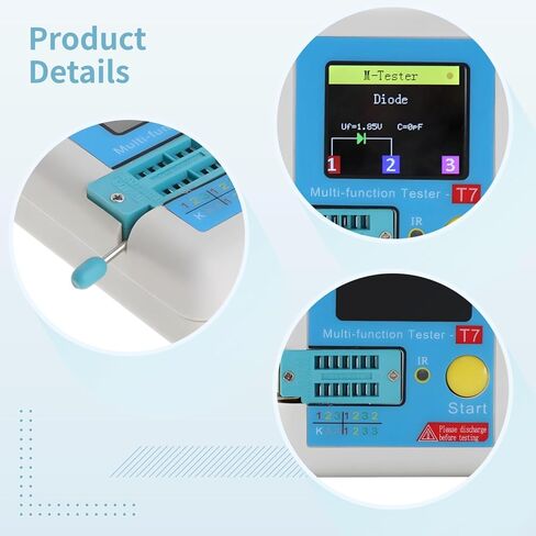 Digital LCD Multi-Component Transistor Tester, Automatic Analyzer for Capacitors, Resistors, Diodes, Inductors in Kuwait