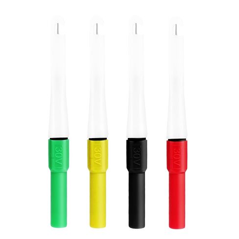 4Pcs Piercing Clip Test Probe, 0.7mm Test Probe Pins, Non-Destructive Insulation Wire Piercing Needle, Piercing Probes Set for Banana Socket Plug Car Tester in Saudi Arabia