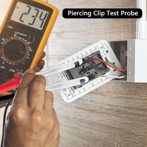 4Pcs Piercing Clip Test Probe, 0.7mm Test Probe Pins, Non-Destructive Insulation Wire Piercing Needle, Piercing Probes Set for Banana Socket Plug Car Tester in Saudi Arabia