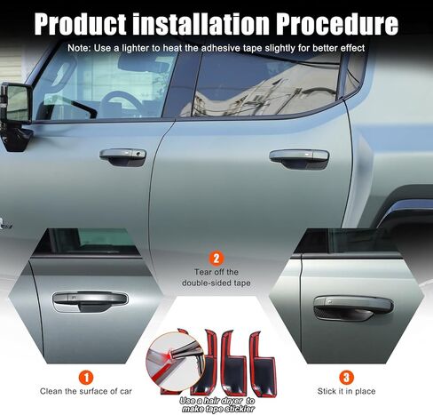 بالنسبة إلى Hummer EV ، فإن مقبض باب السيارة ، حماة الخدش ABS ، باب سيارة ألياف الكربون ، مقبض ، مقبض ، وعاء ، مقبض ، غطاء كوب ، غطاء حماية ، Hummer EV Pickup SUV 2024 2025 (أسود غير لامع) in Kuwait