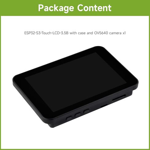 Waveshare ESP32-S3 3.5inch تسعية اللمسة اللوحة لمس عرض اللوحة B ، 320 × 480 ، IPS ، لون 262 كيلو ، QSPI ، واجهة الكاميرا على متن ، Wi-Fi و Bluetooth 5 ، ESP32 مع العرض ، مع حالة وقائية in Saudi Arabia