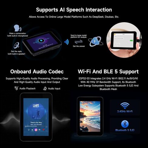 Waveshare ESP32-S3 3.5inch تسعية اللمسة اللوحة لمس عرض اللوحة B ، 320 × 480 ، IPS ، لون 262 كيلو ، QSPI ، واجهة الكاميرا على متن ، Wi-Fi و Bluetooth 5 ، ESP32 مع العرض ، مع حالة وقائية in Saudi Arabia