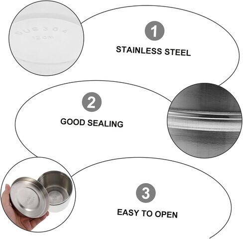 LIFKOME 304 Stainless Steel Dressing Jar Lid Rustproof Unguent Storage Container for Gauze Cotton Balls and Medical Supplies in Saudi Arabia