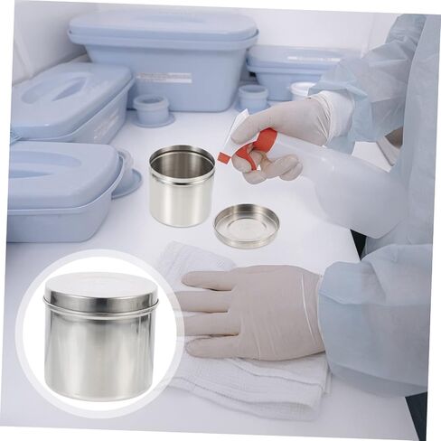 LIFKOME 304 Stainless Steel Dressing Jar Lid Rustproof Unguent Storage Container for Gauze Cotton Balls and Medical Supplies in Saudi Arabia