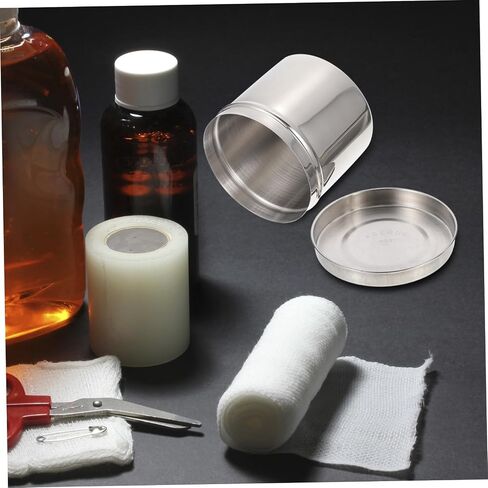 LIFKOME 304 Stainless Steel Dressing Jar Lid Rustproof Unguent Storage Container for Gauze Cotton Balls and Medical Supplies in Saudi Arabia
