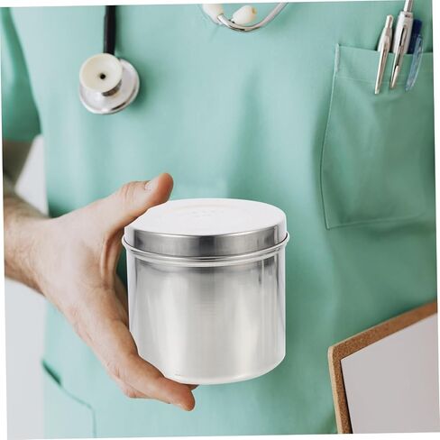 LIFKOME 304 Stainless Steel Dressing Jar Lid Rustproof Unguent Storage Container for Gauze Cotton Balls and Medical Supplies in Saudi Arabia