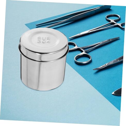 ERINGOGO 1pc Stainless Steel Dressing Jar Storage Box for Balls Gauze Ointment Jar Airtight Canister in Saudi Arabia