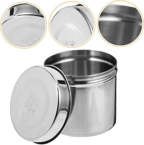 ERINGOGO 1pc Stainless Steel Dressing Jar Storage Box for Balls Gauze Ointment Jar Airtight Canister in Saudi Arabia
