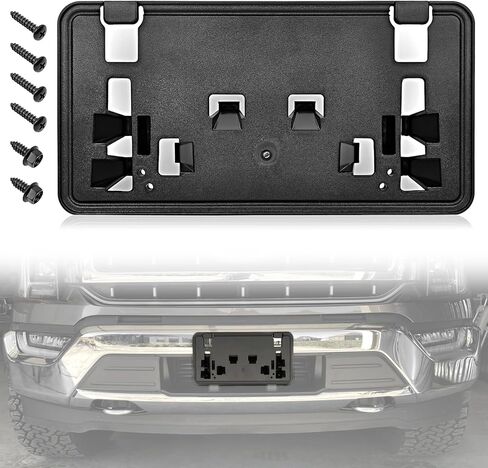License Plate Frame Bracket Compatible with 2021-2023 Ford F150 3.3L V6 5.0L V8 Accessories, Front Bumper License Plate Holder Replace for ML3Z-17A385-AB in Saudi Arabia