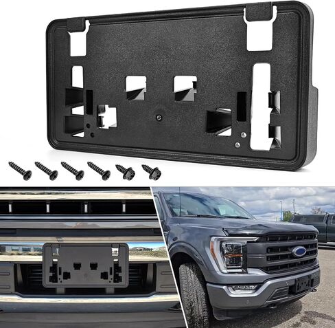 License Plate Frame Bracket Compatible with 2021-2023 Ford F150 3.3L V6 5.0L V8 Accessories, Front Bumper License Plate Holder Replace for ML3Z-17A385-AB in Saudi Arabia