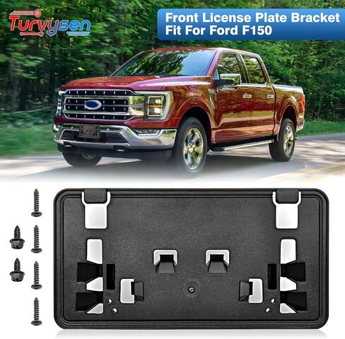 License Plate Frame Bracket Compatible with 2021-2023 Ford F150 3.3L V6 5.0L V8 Accessories, Front Bumper License Plate Holder Replace for ML3Z-17A385-AB in Saudi Arabia