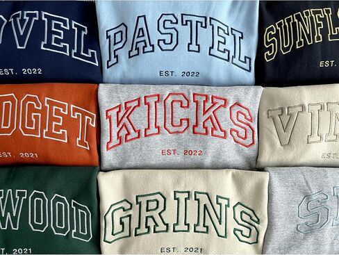 Custom Embroidered Sweatshirts & Hoodies, Design Your Own, Personalized For Everyone, Custom Text On Sleeve in Saudi Arabia