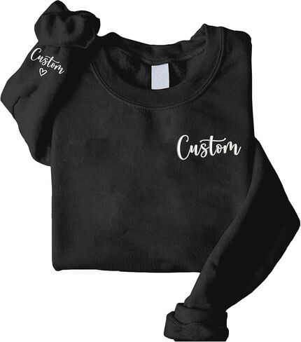 Custom Embroidered Sweatshirts & Hoodies, Design Your Own, Personalized For Everyone, Custom Text On Sleeve in Saudi Arabia