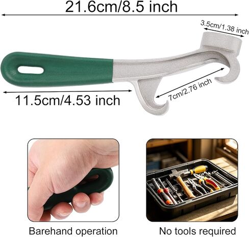 Bucket Opener Tool 5 Gallon, 8.5 Inch Multifunctional Aluminum Can Bucket Lid Remover Tool Pail Opener Wrench with Non-Slip Handle for Home Industrial Commercial Use in Saudi Arabia