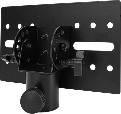 Rotatable 35mm Speaker Stand Adapter, Adjustable Metal Mount Bracket Tripod Pole DJ Top Cap, Heavy-Duty D-G Speaker Stand Adapter Universal, Suitable for Stage and Event Setup, Black, 500712210 in Saudi Arabia