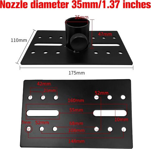 Rotatable 35mm Speaker Stand Adapter, Adjustable Metal Mount Bracket Tripod Pole DJ Top Cap, Heavy-Duty D-G Speaker Stand Adapter Universal, Suitable for Stage and Event Setup, Black, 500712210 in Saudi Arabia