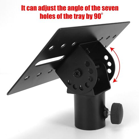Rotatable 35mm Speaker Stand Adapter, Adjustable Metal Mount Bracket Tripod Pole DJ Top Cap, Heavy-Duty D-G Speaker Stand Adapter Universal, Suitable for Stage and Event Setup, Black, 500712210 in Saudi Arabia