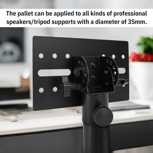 Rotatable 35mm Speaker Stand Adapter, Adjustable Metal Mount Bracket Tripod Pole DJ Top Cap, Heavy-Duty D-G Speaker Stand Adapter Universal, Suitable for Stage and Event Setup, Black, 500712210 in Saudi Arabia