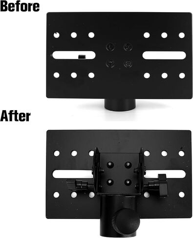 Rotatable 35mm Speaker Stand Adapter, Adjustable Metal Mount Bracket Tripod Pole DJ Top Cap, Heavy-Duty D-G Speaker Stand Adapter Universal, Suitable for Stage and Event Setup, Black, 500712210 in Saudi Arabia