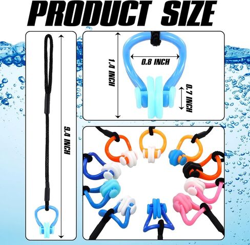 10 Pcs Swimming Nose Clip Earplugs with String Waterproof Swim Nose Plugs Soft Silicone Earplugs Protector Accessories for Adult Beginner Swimming Training Supplies in Saudi Arabia
