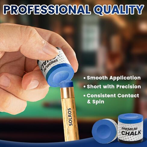 3 PCS Pool Chalk Billiards Cue Stick Premium Chalk Pure Cube Round Table Table Accessories High Performan in Saudi Arabia