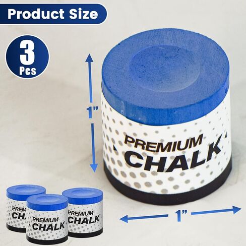 3 PCS Pool Chalk Billiards Cue Stick Premium Chalk Pure Cube Round Table Table Accessories High Performan in Saudi Arabia
