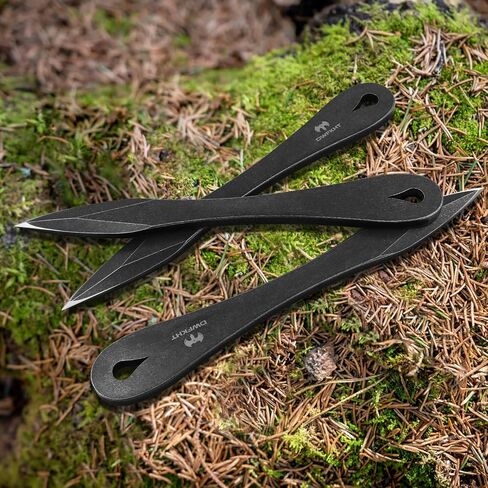 3 حزمة 9.3 "رمي المسامير ، سمك يصل إلى 0.276" مجموعة رمي تانغ كاملة ، متوازنة بشكل جيد ، لا تدور كاملة مع غمد النايلون للمنافسة والترفيه in Kuwait