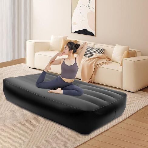 Post Surgery Recovery Bed with 19in Central Hole - Medical Grade PVC Inflatable Bed for Patients & Seniors, Portable Orthopedic Mattress for Home Care Travel (Pink) in Saudi Arabia