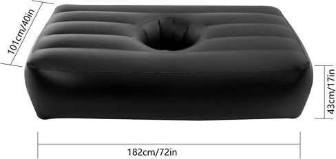 Post Surgery Recovery Bed with 19in Central Hole - Medical Grade PVC Inflatable Bed for Patients & Seniors, Portable Orthopedic Mattress for Home Care Travel (Pink) in Saudi Arabia
