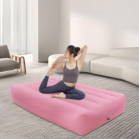 Post Surgery Recovery Bed with 19in Central Hole - Medical Grade PVC Inflatable Bed for Patients & Seniors, Portable Orthopedic Mattress for Home Care Travel (Pink) in Saudi Arabia