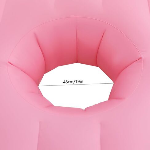 Post Surgery Recovery Bed with 19in Central Hole - Medical Grade PVC Inflatable Bed for Patients & Seniors, Portable Orthopedic Mattress for Home Care Travel (Pink) in Saudi Arabia