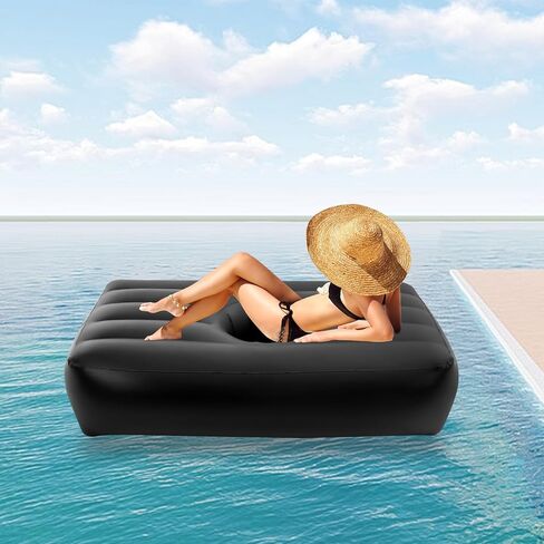 Post Surgery Recovery Bed with 19in Central Hole - Medical Grade PVC Inflatable Bed for Patients & Seniors, Portable Orthopedic Mattress for Home Care Travel (Pink) in Saudi Arabia