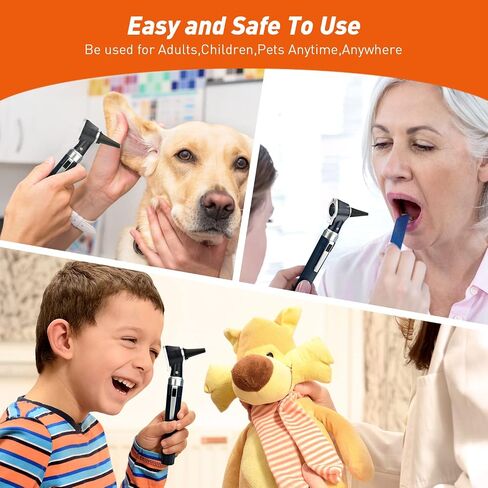 Scian Otoscope - Ear Scope with Light, Ear Infection Detector, Pocket Ear Checker Kit with 3X Magnify Lens & 8 Speculum Tips for Kids,Elders,Dogs,Home Use (Purple) in Kuwait