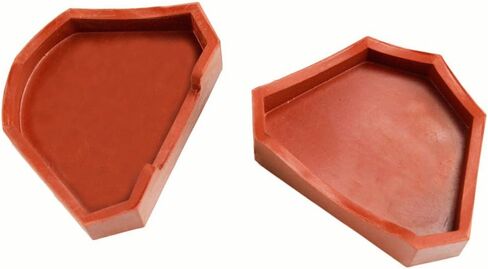 طيران 2pcs مختبر طب الأسنان نموذج الجص السيليكون نموذج القاعدة السابقة القوالب l الحجم صينية بنية in Kuwait