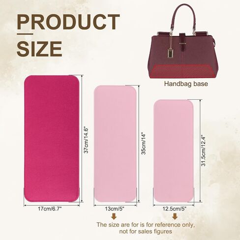 PATIKIL Felt Base Shaper 15x7 Inch, Bag Bottom Shaper Pad Purse Liner Board Insert Arc Corner for Handbags Tote Crossbody Bag Backpack, Brown in Saudi Arabia