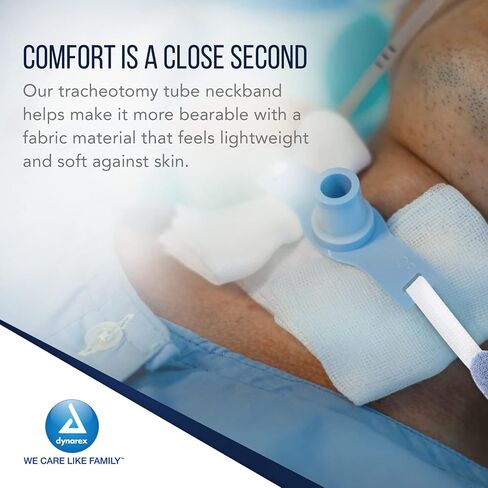 Dynarex Resp -O2 Soft -F -Foam Trach Tube Mostuders - Tube Tracheoty Tube -Tube -Tube - يساعد على تأمين أنابيب فغر القصبة الهوائية - رغوة ناعمة مغطاة ، وخطاف وحلقة قابلة للتعديل - حزمة من 10 (متوسطة) in Saudi Arabia