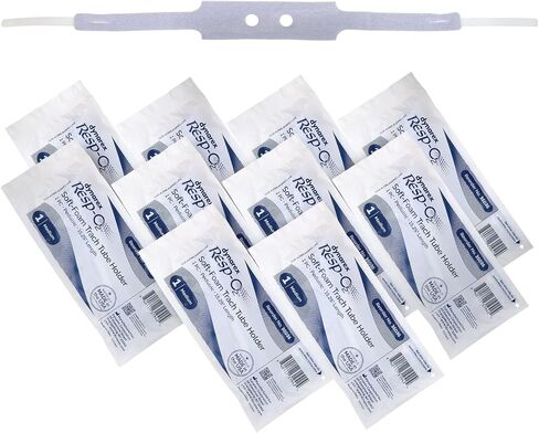 Dynarex Resp -O2 Soft -F -Foam Trach Tube Mostuders - Tube Tracheoty Tube -Tube -Tube - يساعد على تأمين أنابيب فغر القصبة الهوائية - رغوة ناعمة مغطاة ، وخطاف وحلقة قابلة للتعديل - حزمة من 10 (متوسطة) in Saudi Arabia