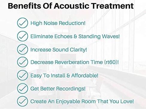 YGM Acoustic Foams® Pyramid Acoustic Panels 12" X 12" X 2", 50 Density Premium Grade Studio Noise, Echo Reduction and Absorption, 3D Structure (9 Red & 9 Black) in Saudi Arabia