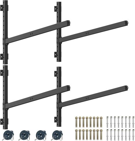 Kayak Storage Rack Heavy Duty, Adjustable Wall Mount Hanger for Indoor Garage & Outdoor Storage, Storage Rack for Kayak, Canoe, Surfboard & Paddle Board (Kayak Storage Rack Wall Mount 2) in Saudi Arabia
