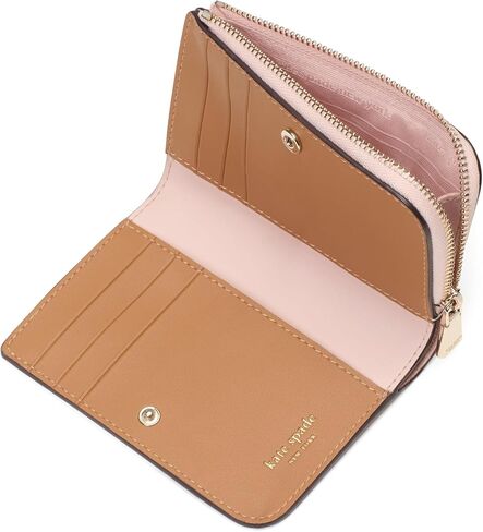 Kate Spade New York Ava Colorblocked Leather Leather Zip Bifold Wallet ، العودة إلى School Blues Multi in Saudi Arabia
