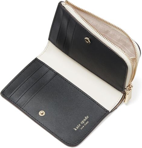 kate spade new york AVA Colorblocked Pebbled Leather Zip Bifold Wallet, Back to School Blues Multi in Saudi Arabia