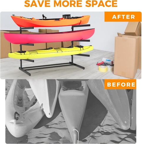 Kayak Storage Rack, Heavy Duty Kayak Racks for Garage and Outdoor Storage, Kayak Stand with Wheels, Storage Rack for Kayak, Canoe, Surfboard & Paddleboard in Saudi Arabia