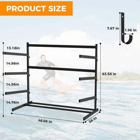 Kayak Storage Rack, Heavy Duty Kayak Racks for Garage and Outdoor Storage, Kayak Stand with Wheels, Storage Rack for Kayak, Canoe, Surfboard & Paddleboard in Saudi Arabia
